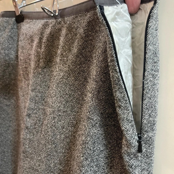 Prize Women's Floral wool Blend A Line Skirt Size 8 grey lined - Picture 3 of 7